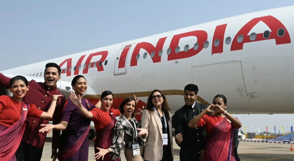 Air India Boeing 777 aircraft on runway during fleet expansion initiative